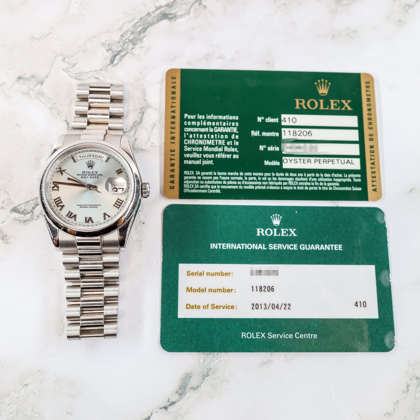 Rolex Day Date 118206 with Card