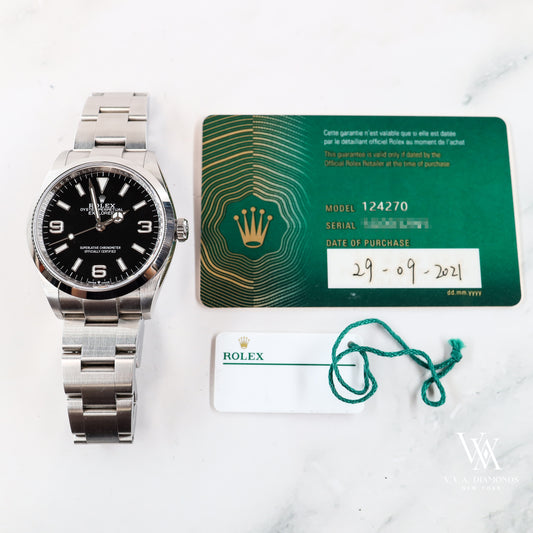 Rolex Explorer 124270 with Card