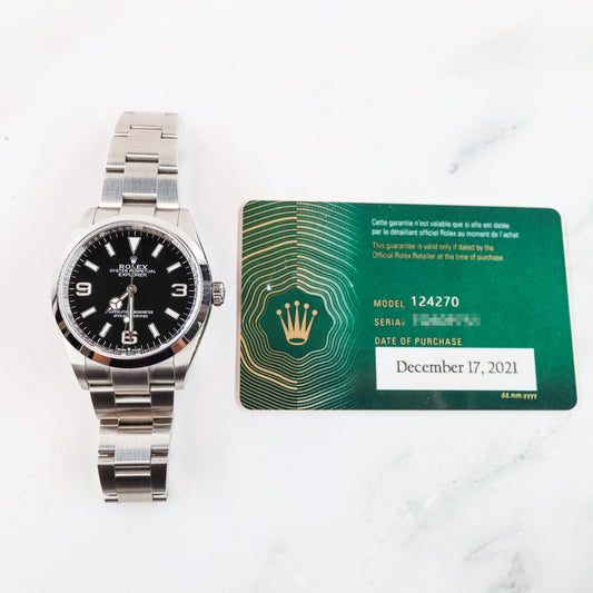 Rolex Explorer 124270 with Card