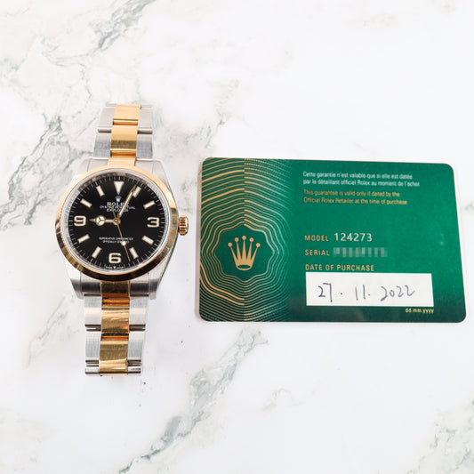 Rolex Exlorer 124273 with Card