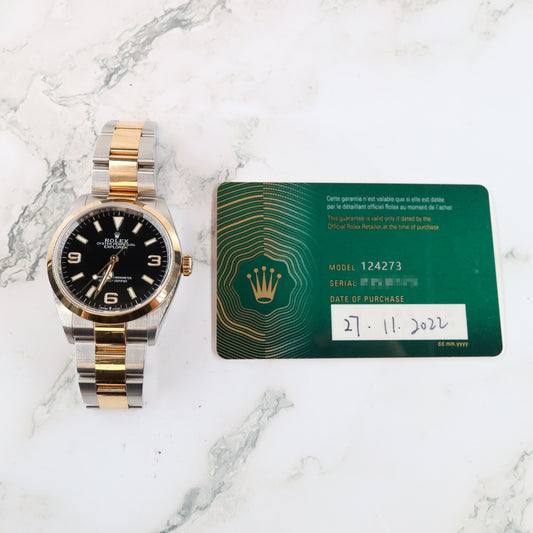 Rolex Explorer 124273 with Card