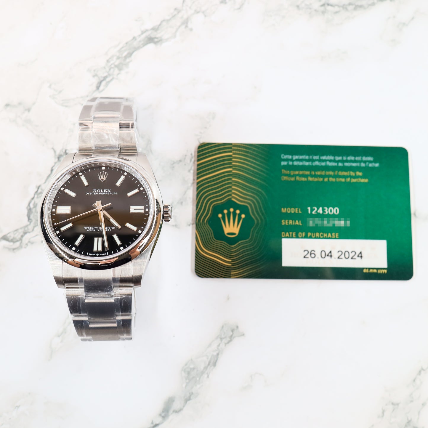 Rolex Oyster Perpetual 124300 with Card