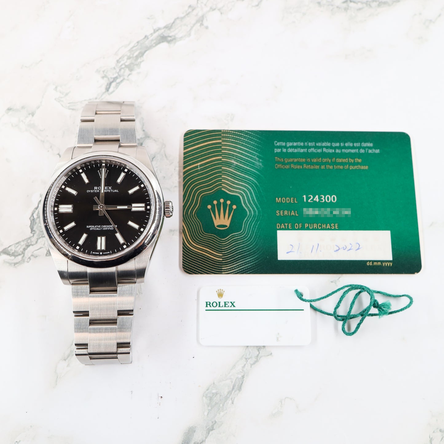 Rolex Oyster Perpetual 124300 with Card