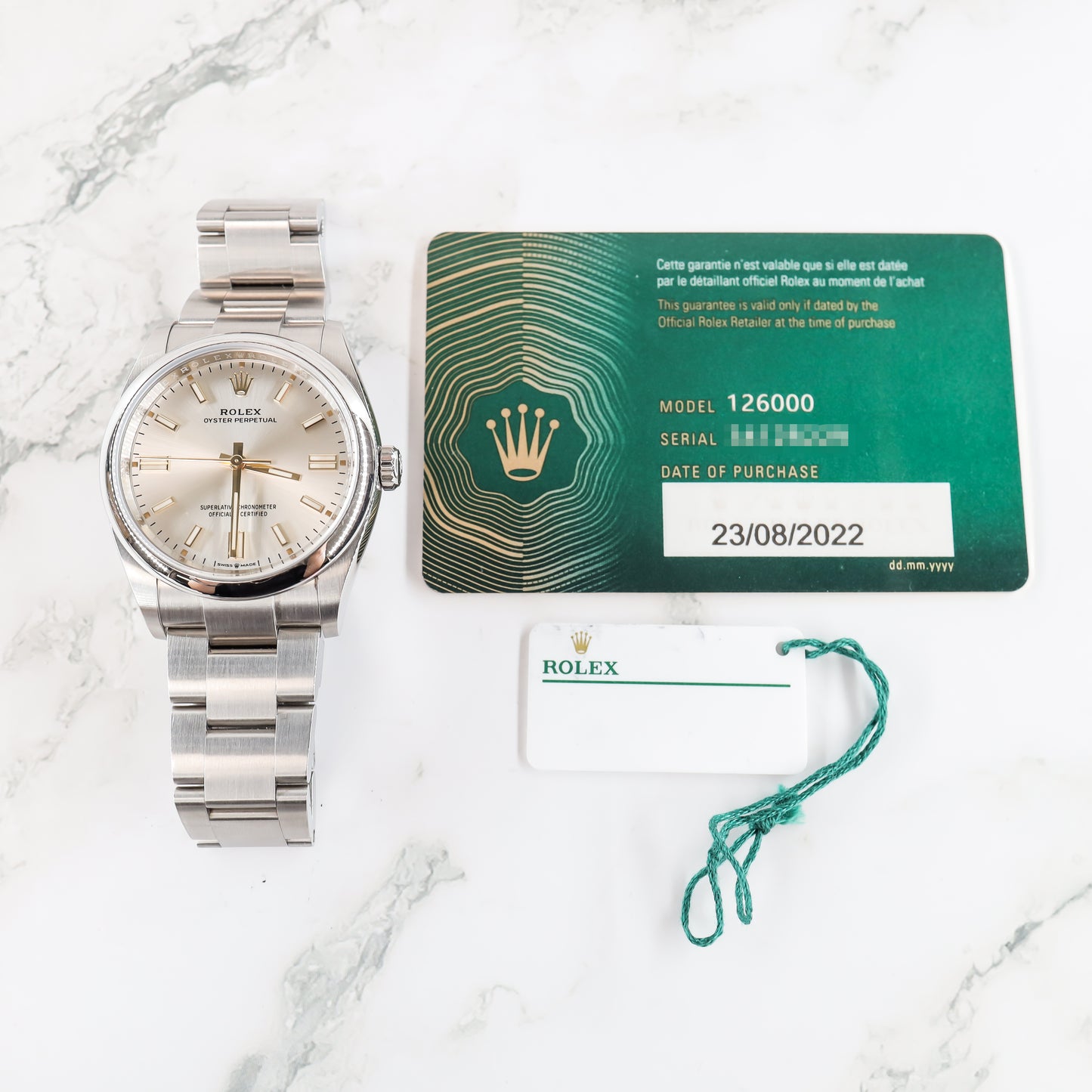 Rolex Oyster Perpetual 126000 with Card