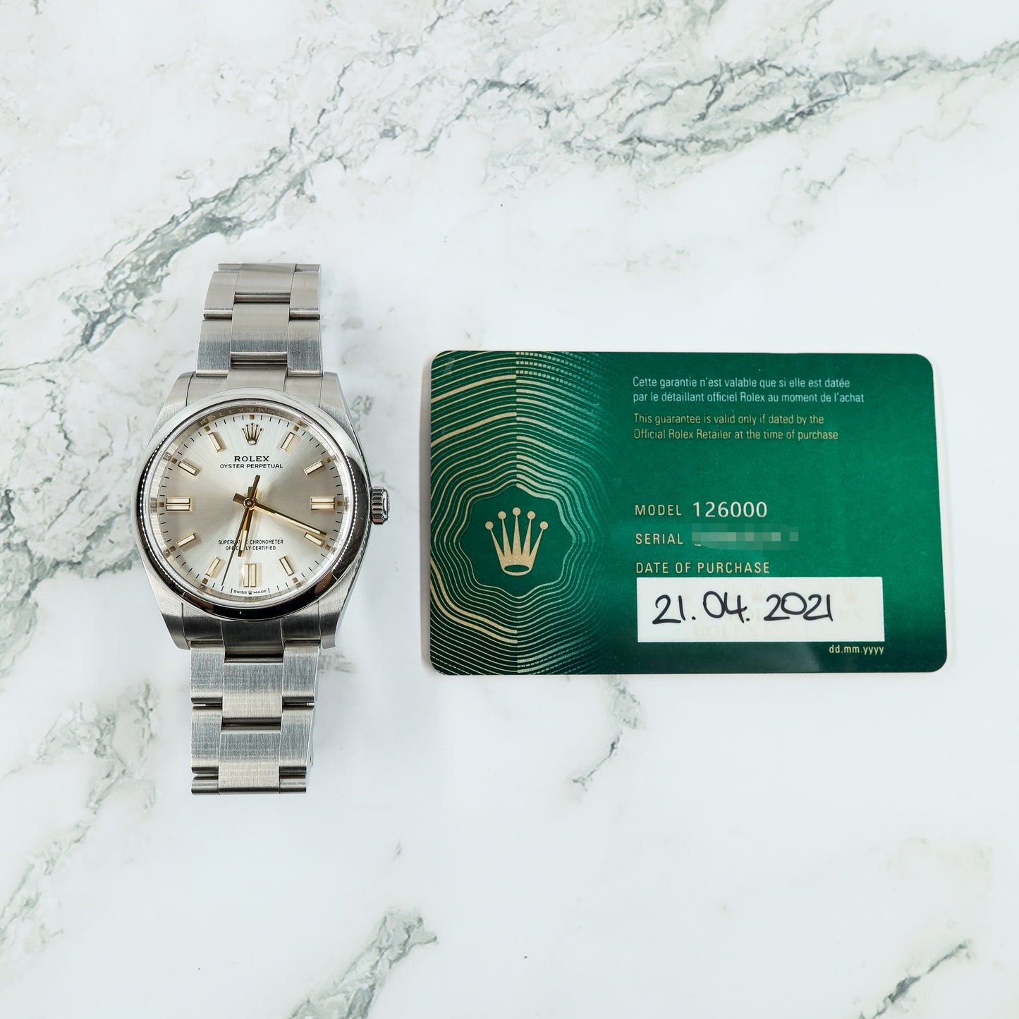 Rolex Oyster Perpetual 12600 with Card