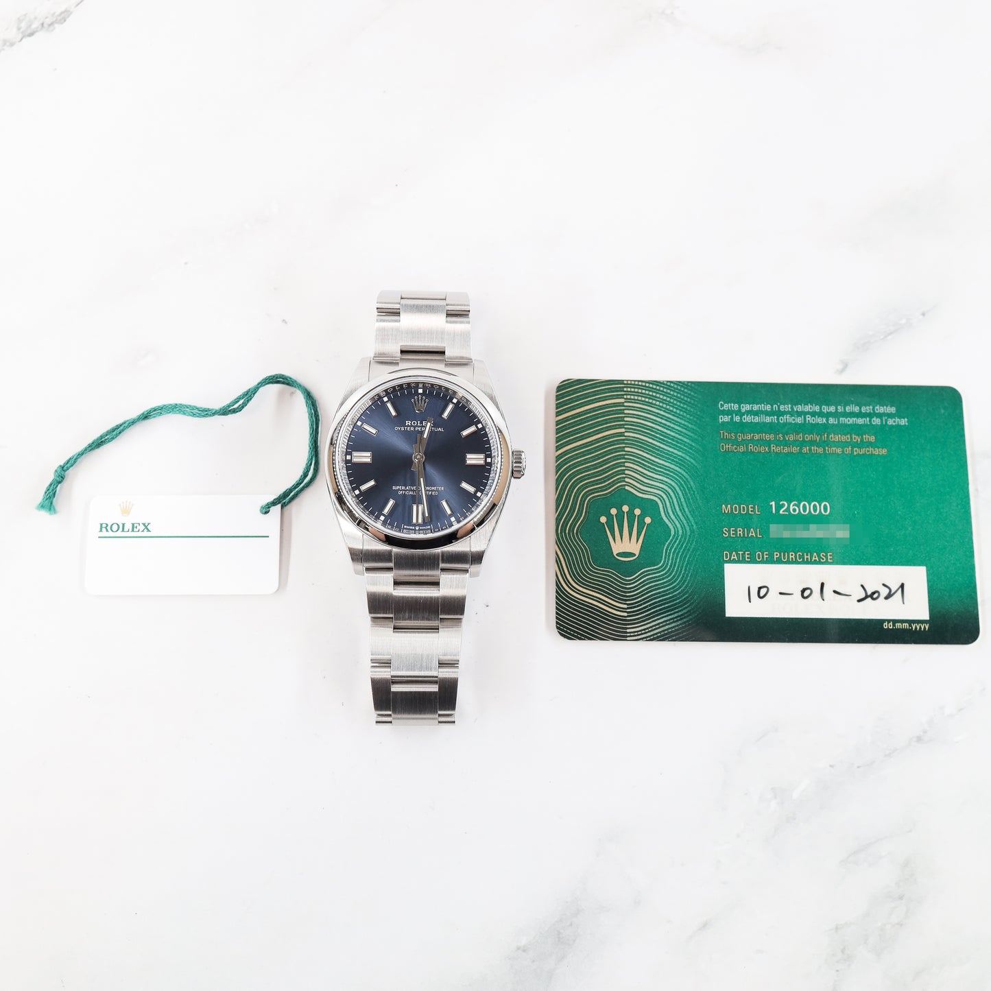 Rolex Oyster Perpetual 126000 with Card