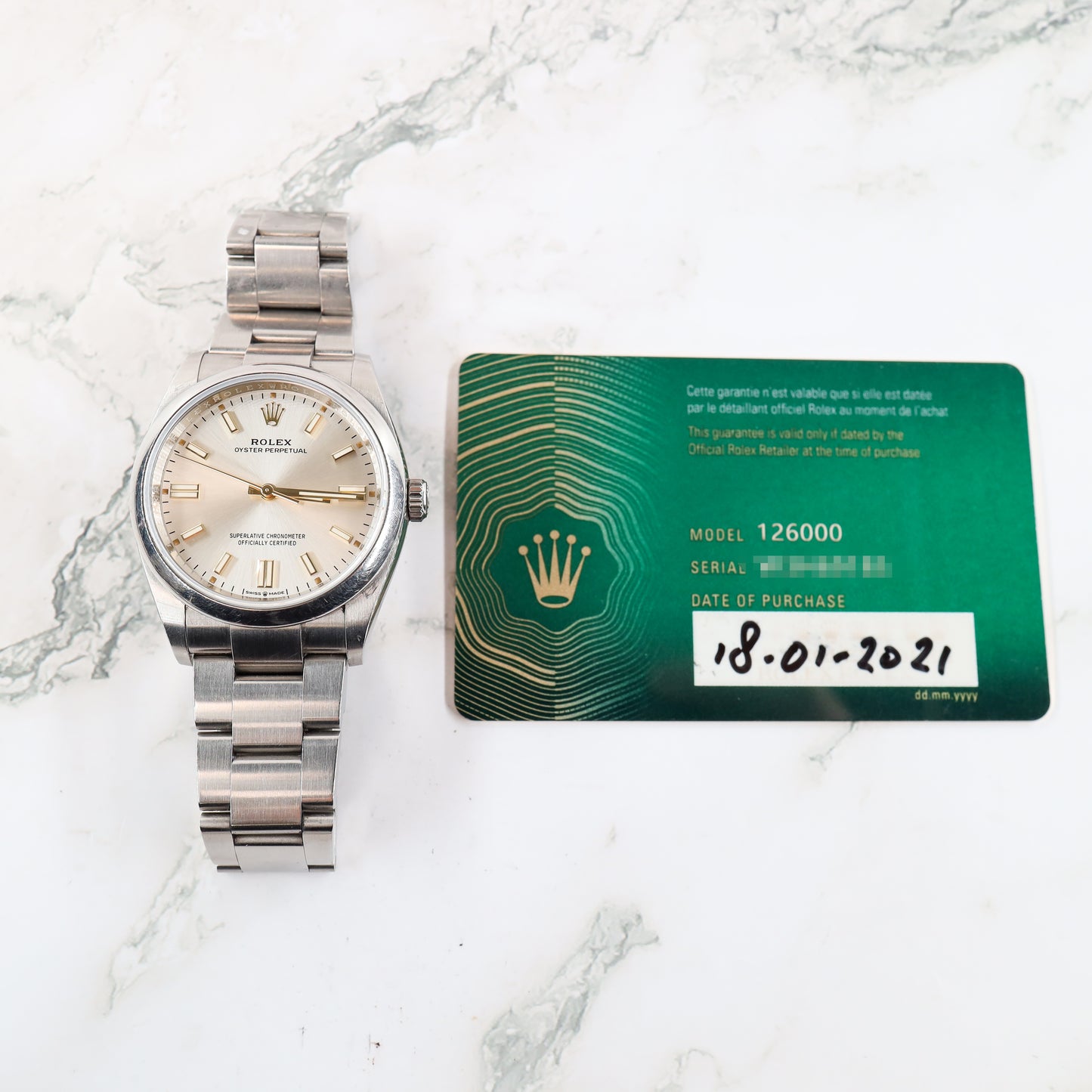 Rolex Oyster Perpetual 126000 with Card