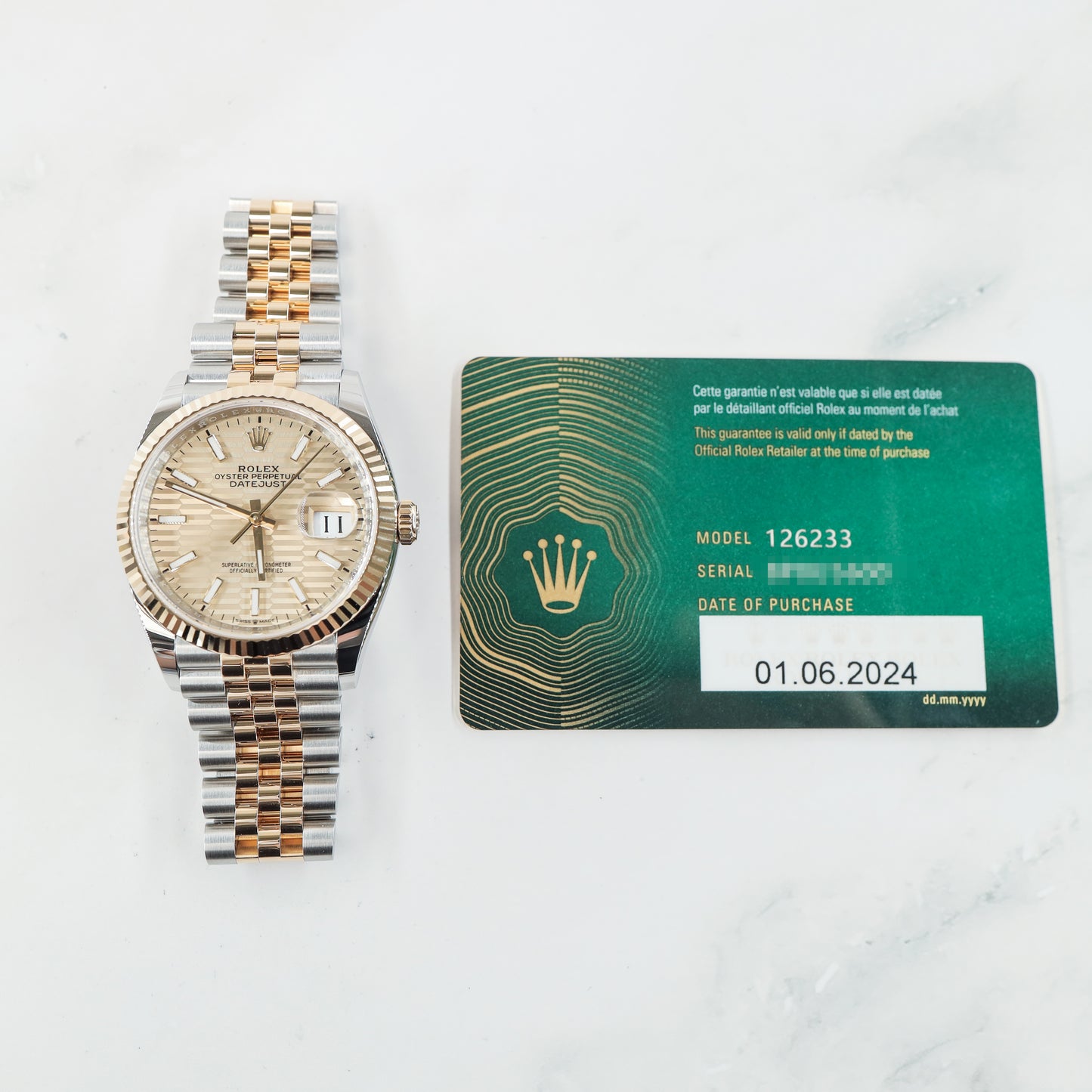 Rolex Datejust 126233 with Card