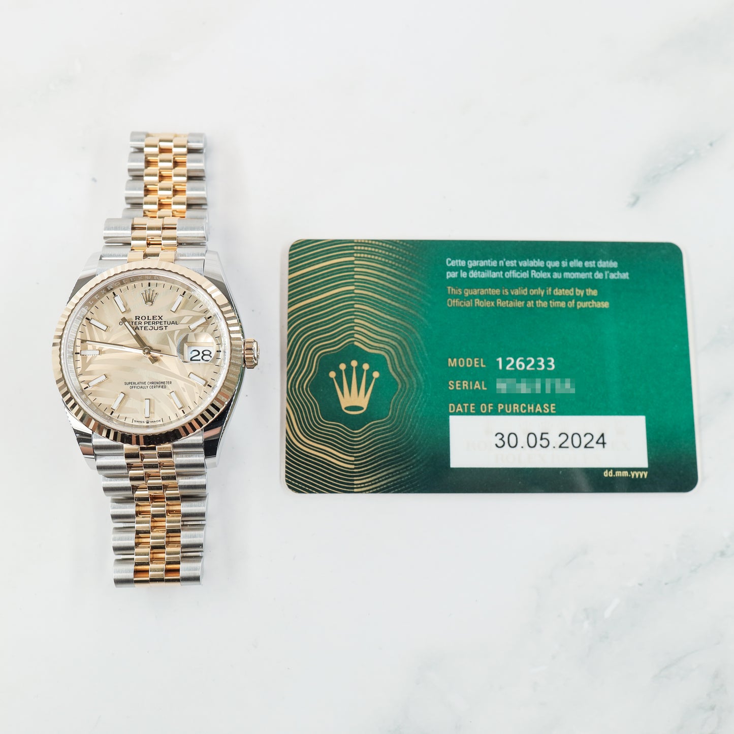 Rolex Datejust 16233 with Card