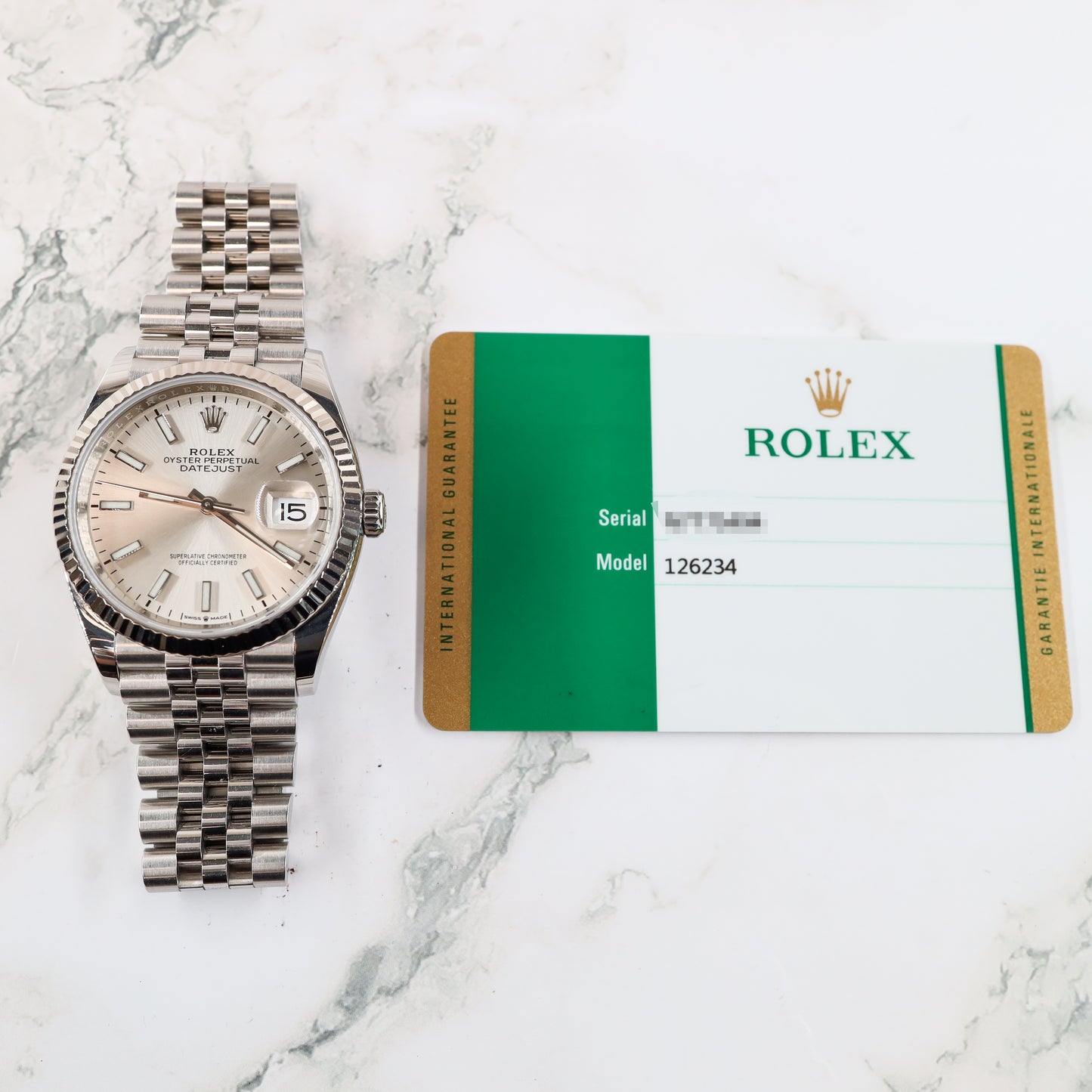 Rolex Datejust 126234 with Card