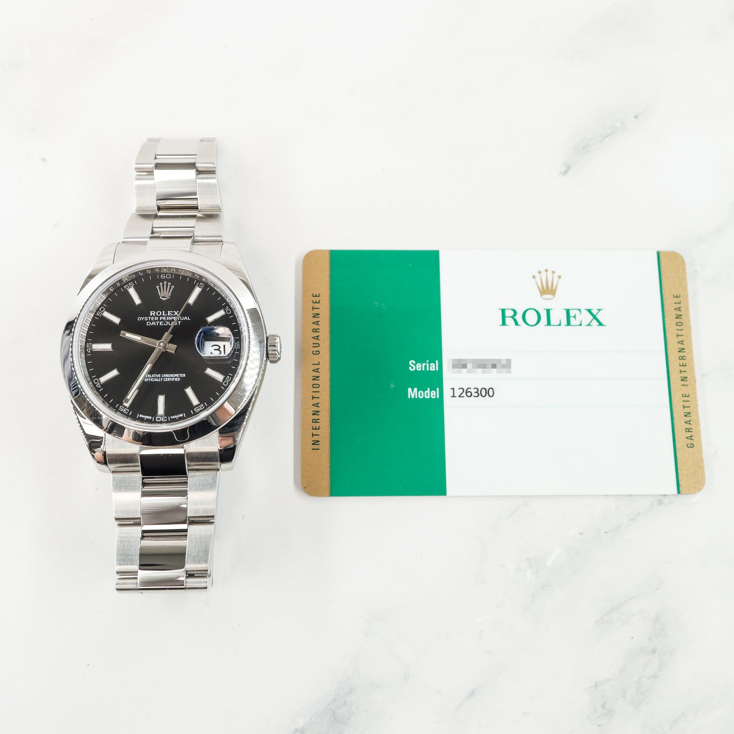 Rolex Datejust 126300 with Card