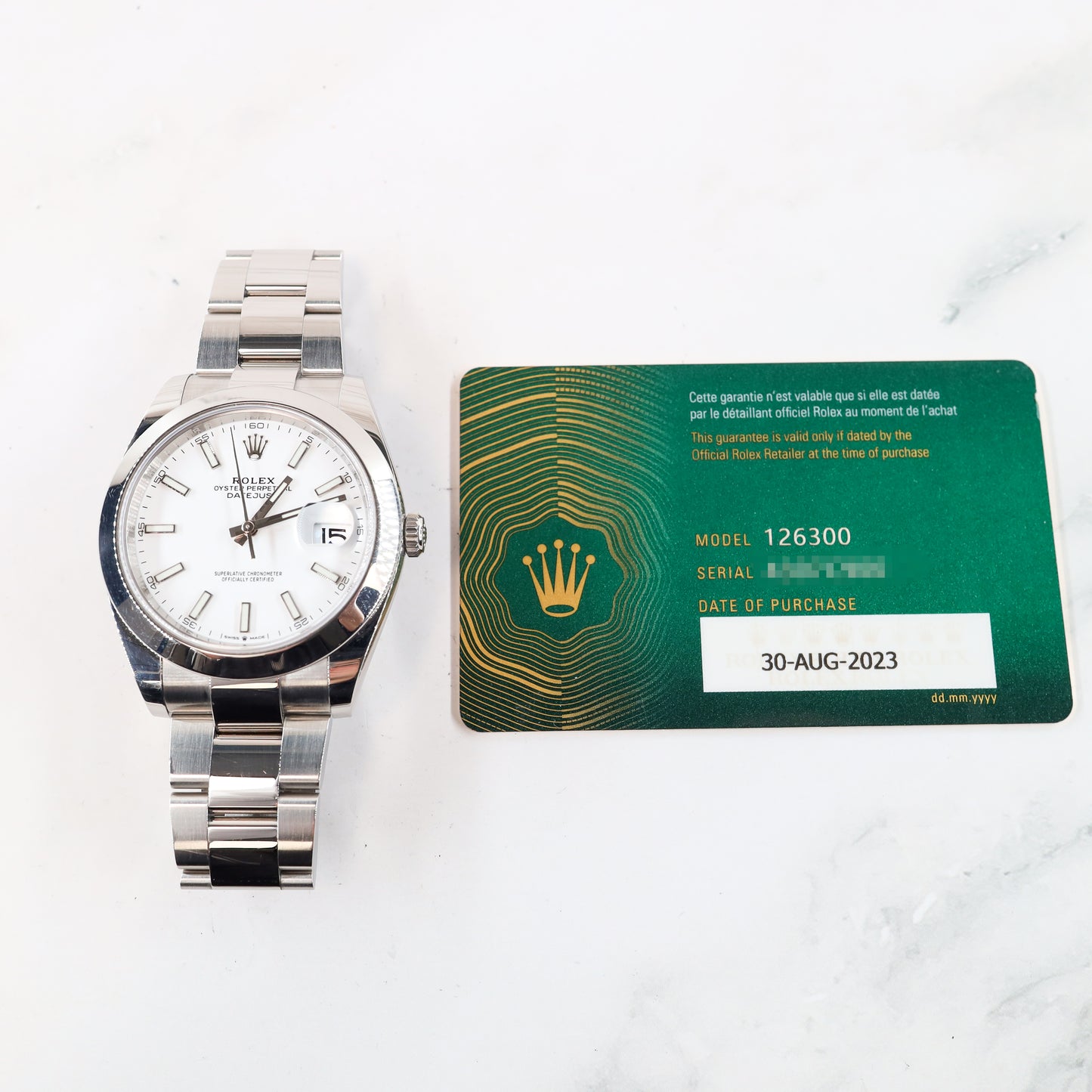 Rolex Datejust 126300 with Card