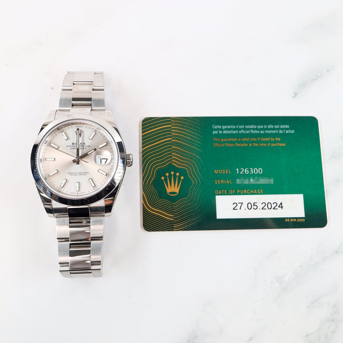 Rolex Datejust 126300 with Card