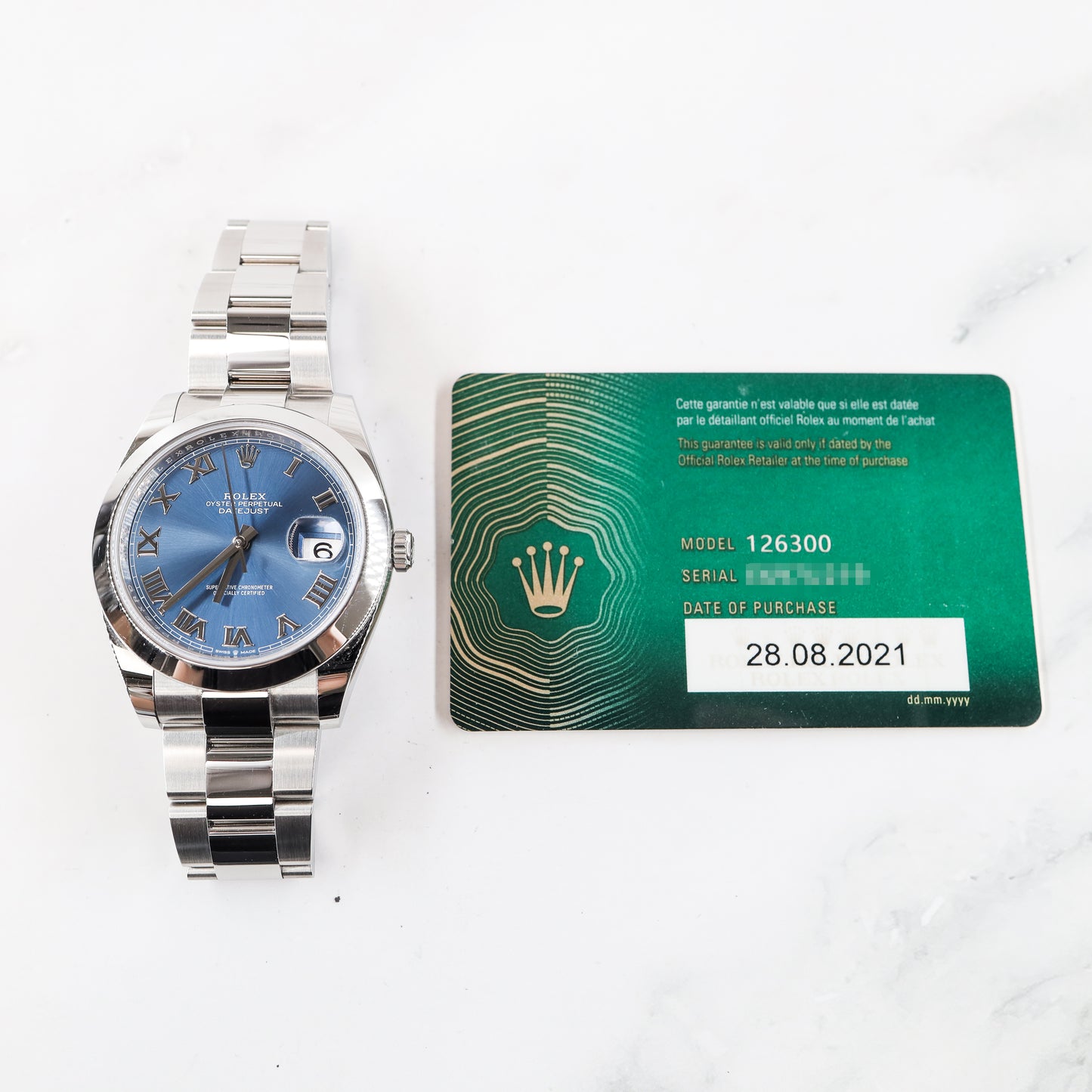 Rolex Datejust 126300 with Card