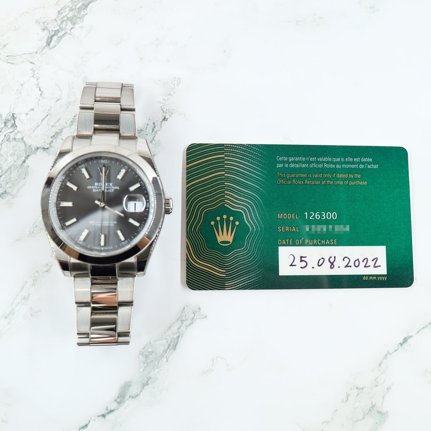 Rolex Datejust 126300 with Card