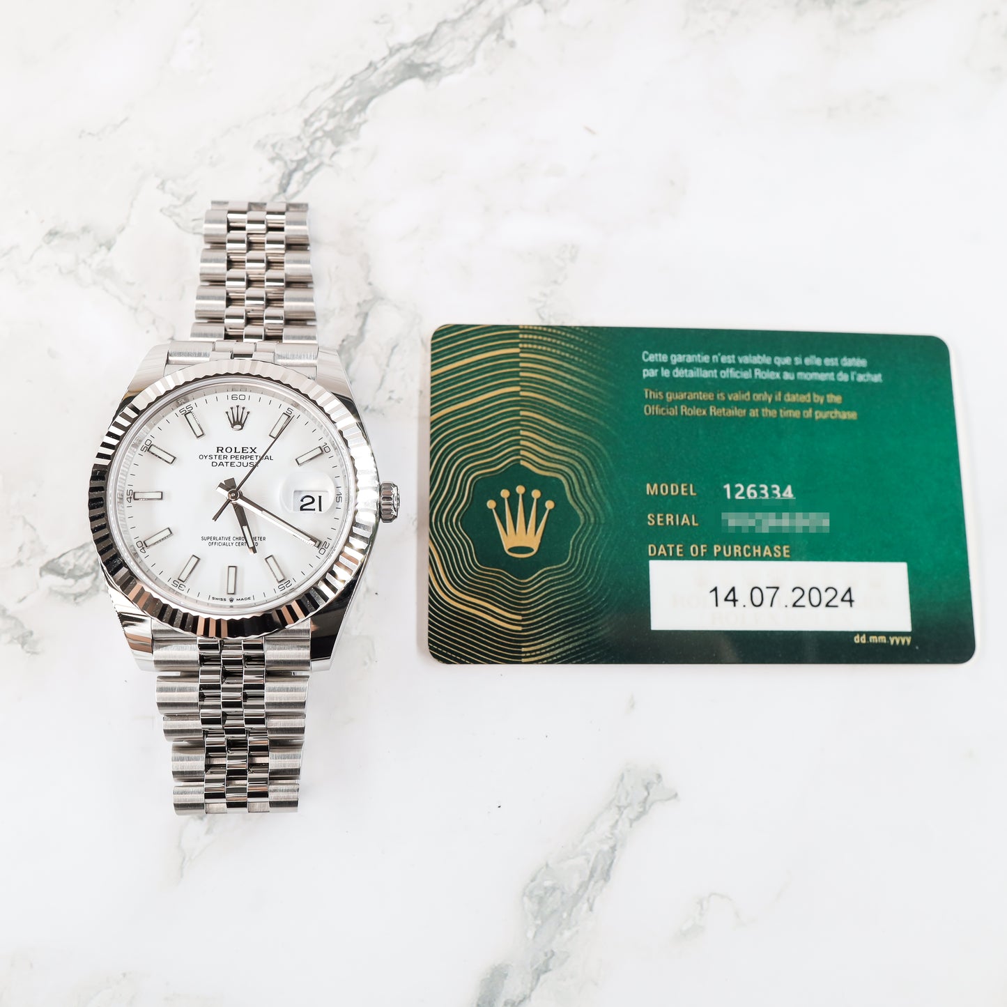 Rolex Datejust 126334 with Card