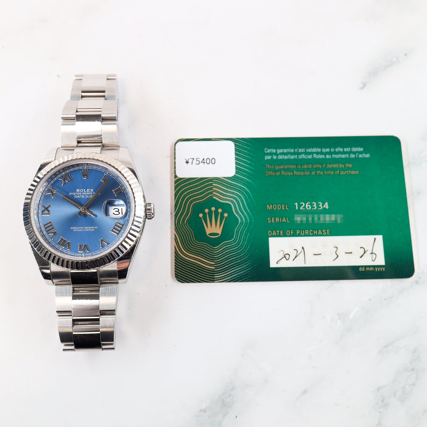 Rolex Datejust 126334 with Card