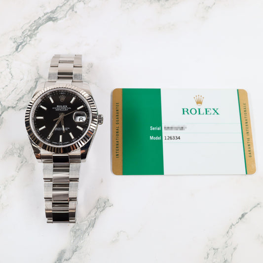 Rolex Datejust 126334 with Card