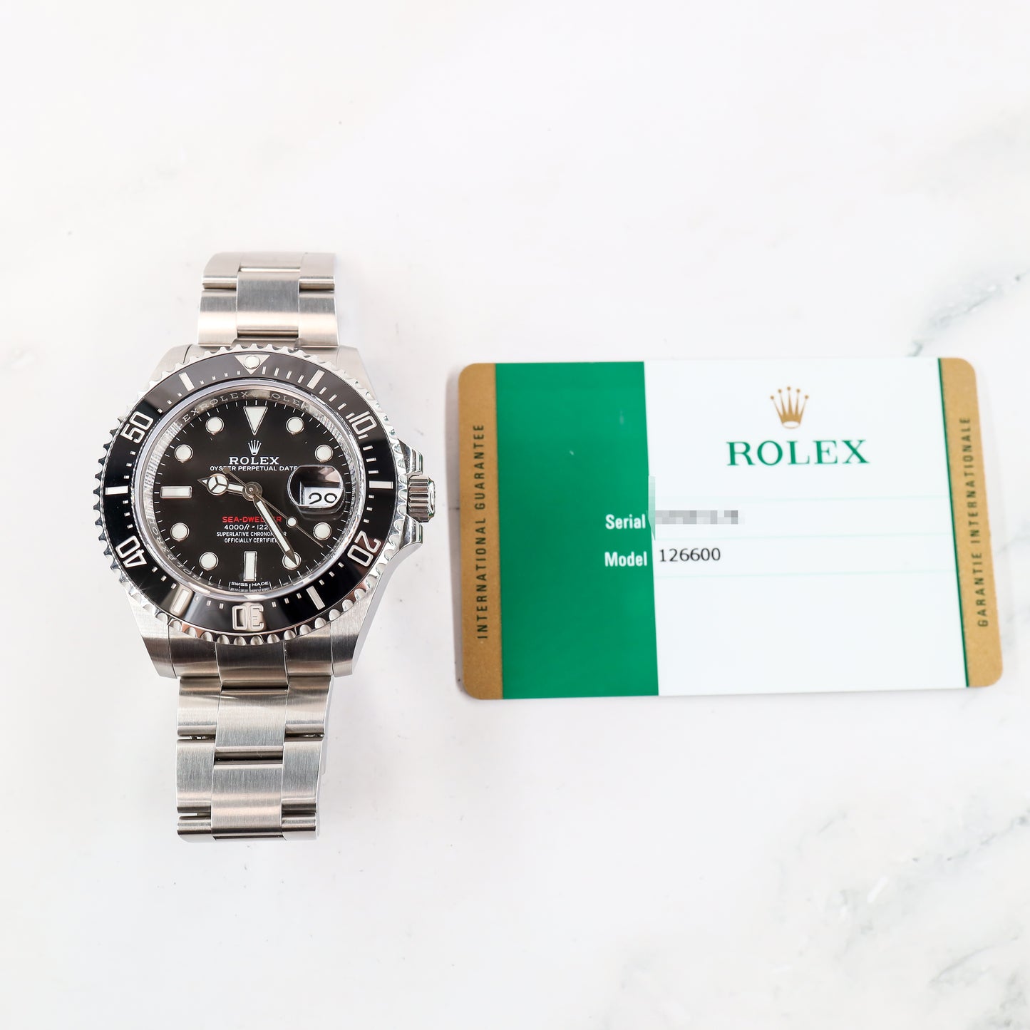 Rolex Sea-Dweller 126600 with Card