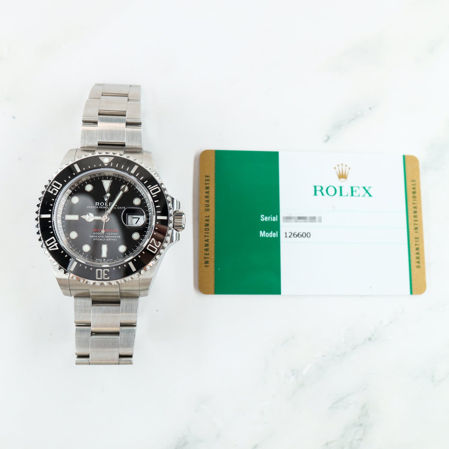 Rolex Sea-Dweller 126600 with Card