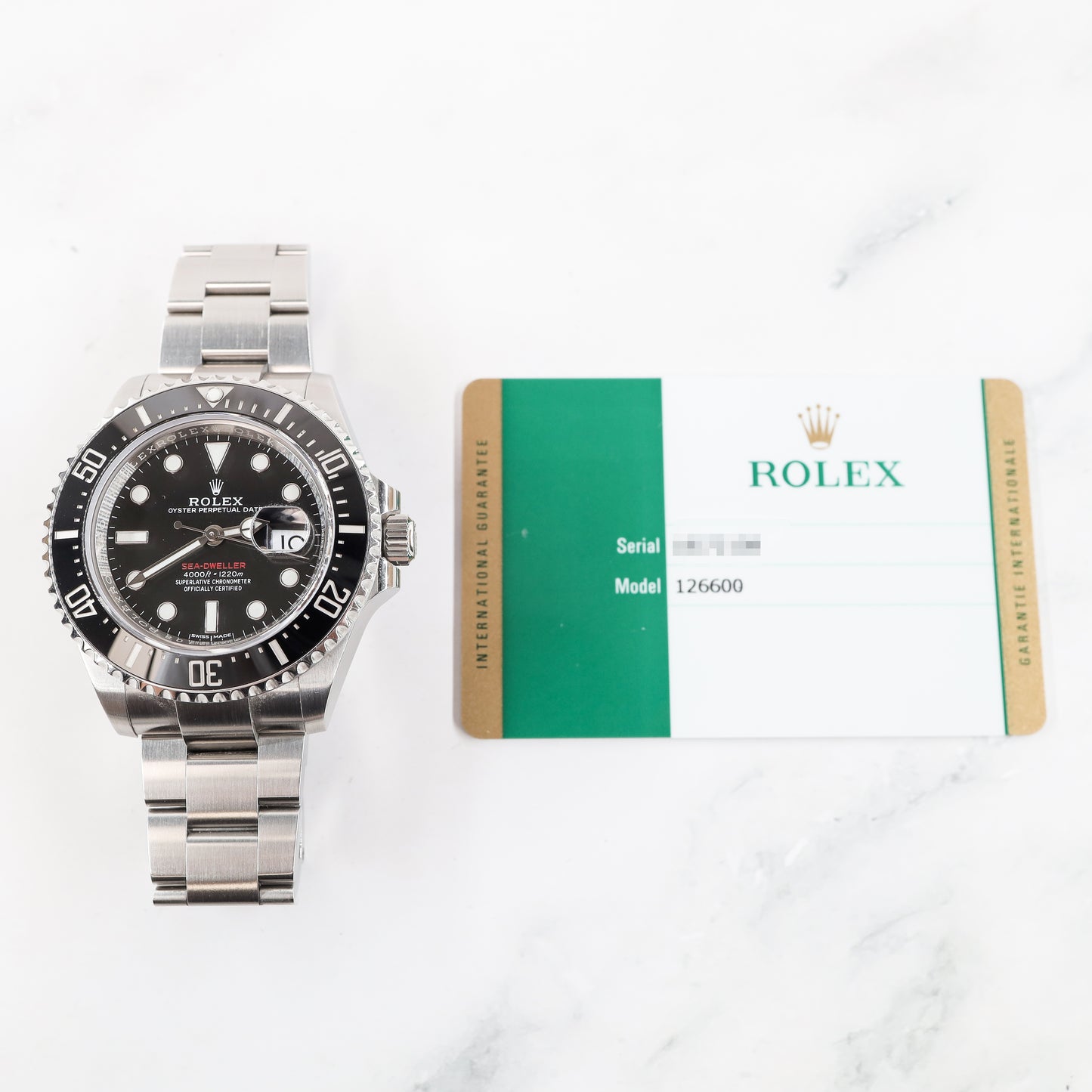 Rolex Sea-Dweller 126600 with Card