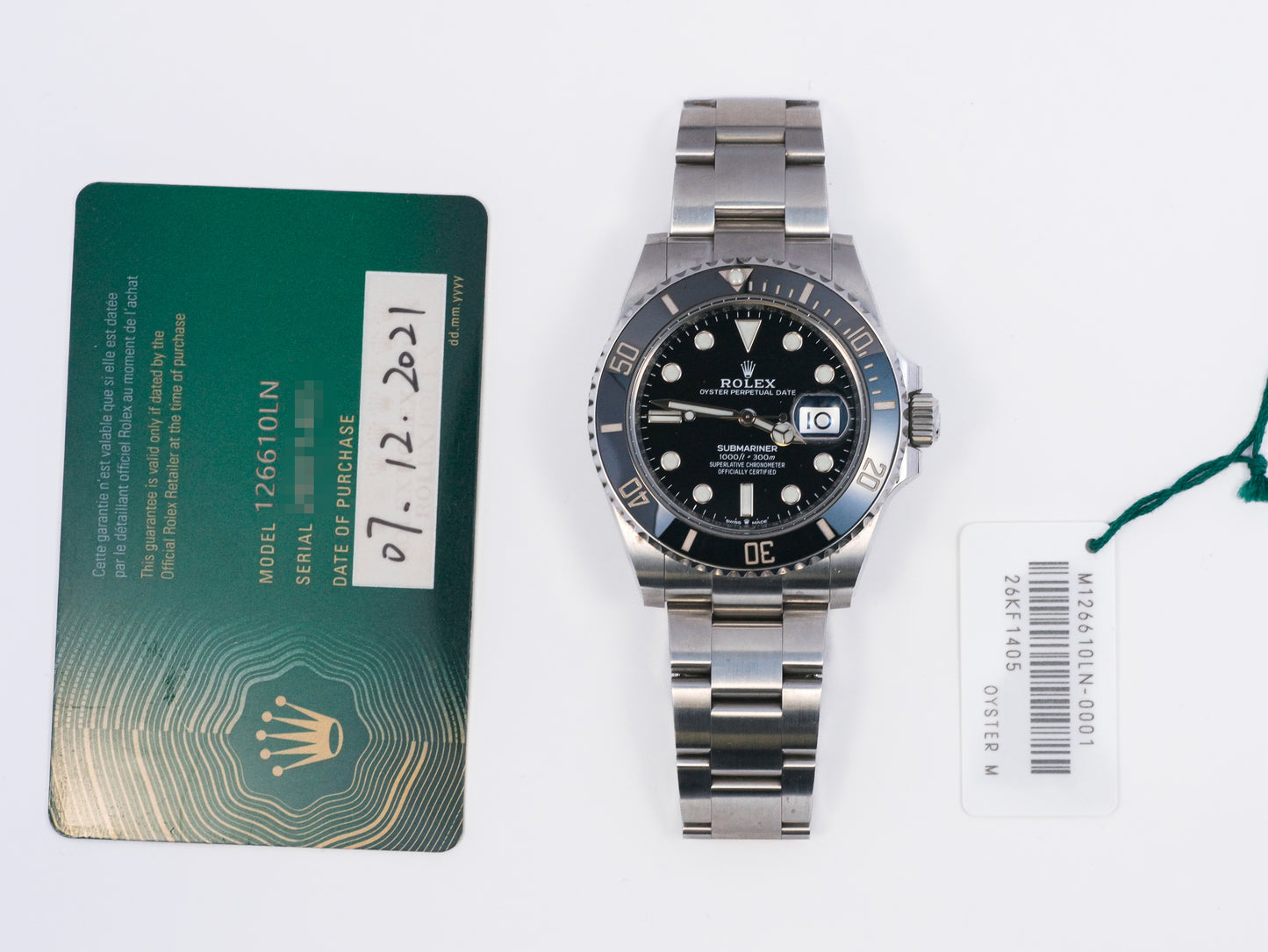 Rolex Submariner 126610LN with Card