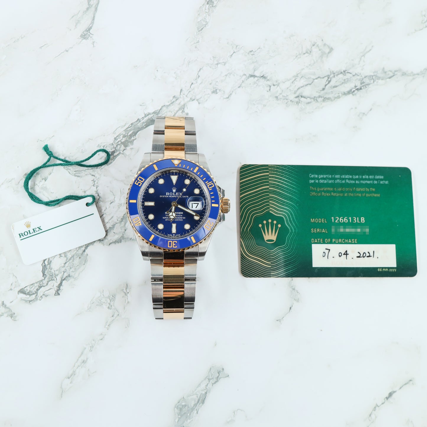 Rolex Submariner 126613LB with Card