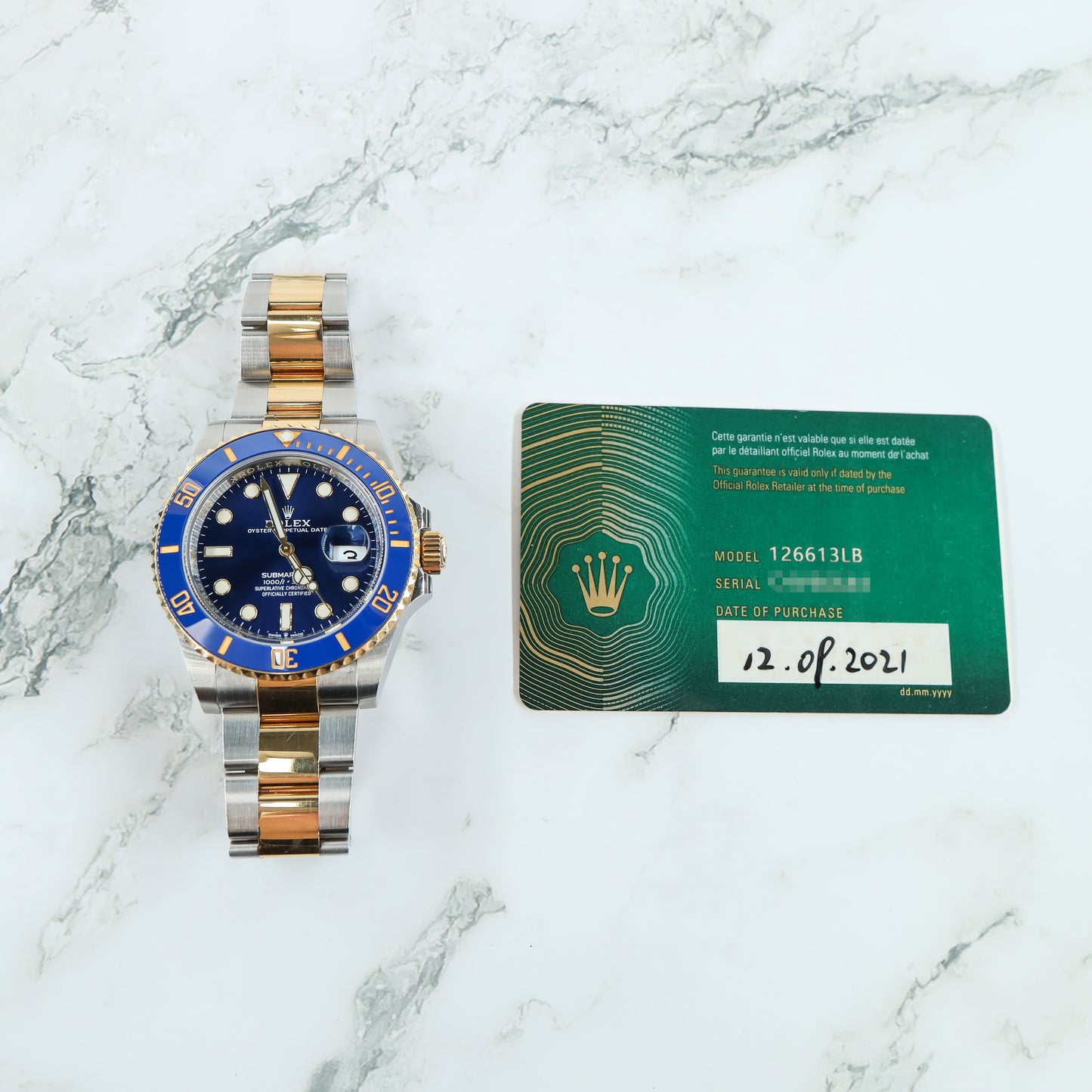 Rolex Submariner 126613LB with Card