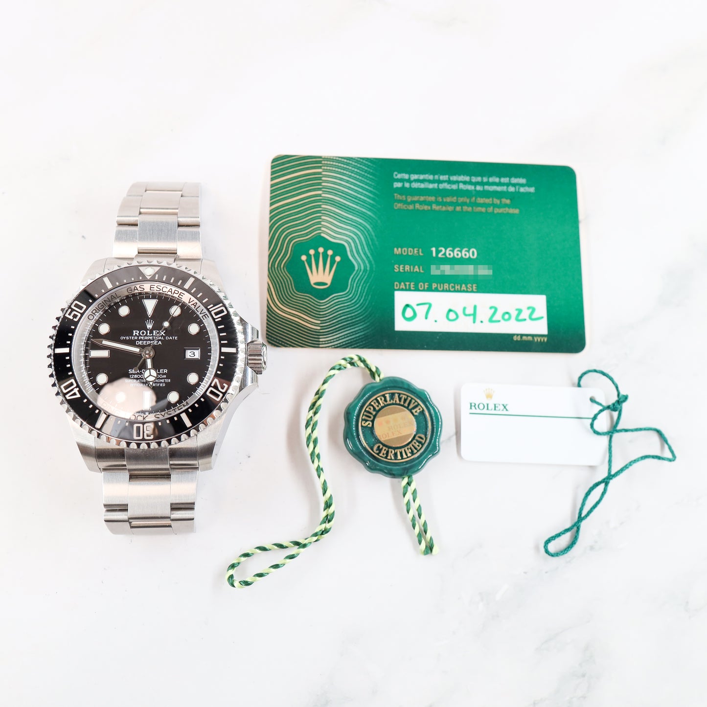 Rolex Sea-Dweller 126660 with Card