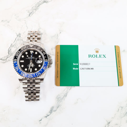 Rolex GMT-Master II 126710BLNR with Card