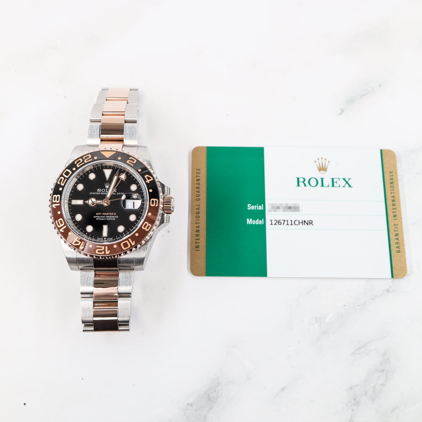 Rolex GMT-Master II 126711CHNR with Card