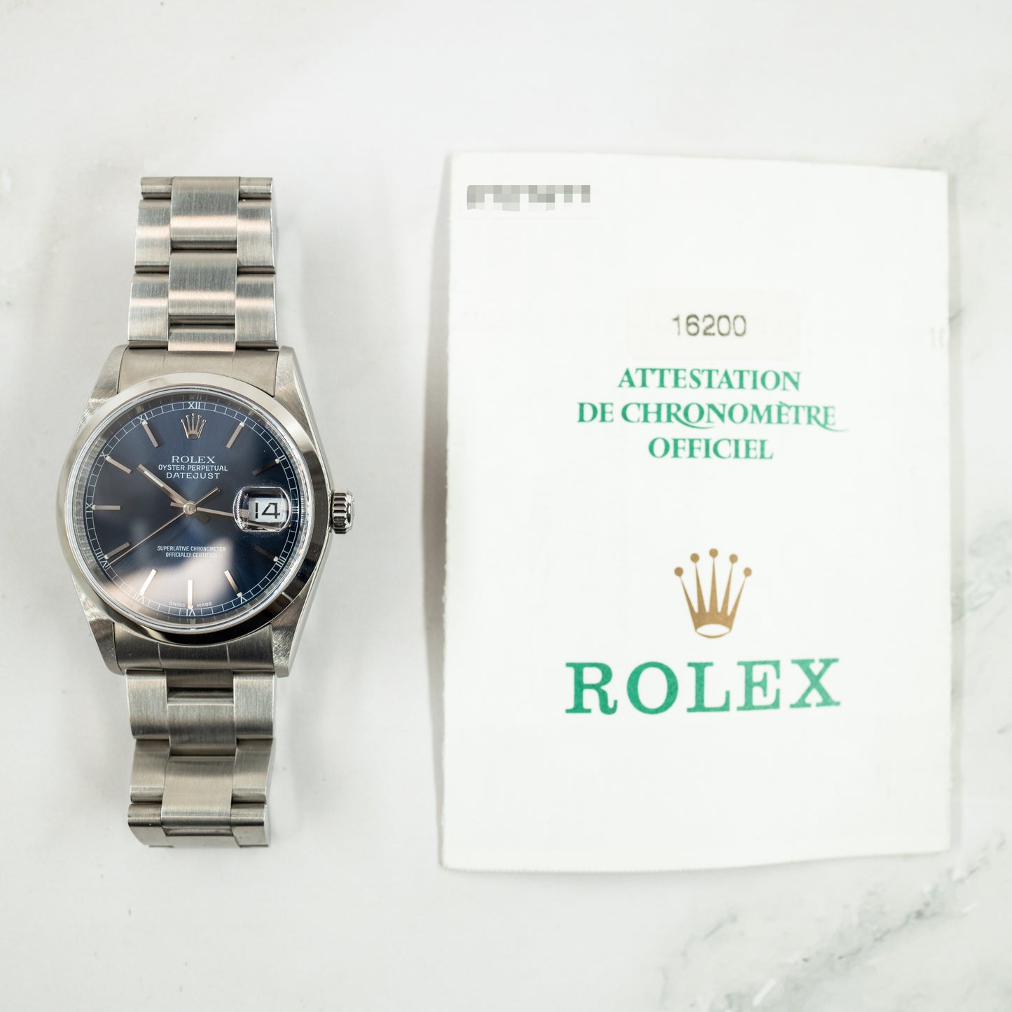 Rolex Datejust 16200 NEW OLD STOCK with Paper