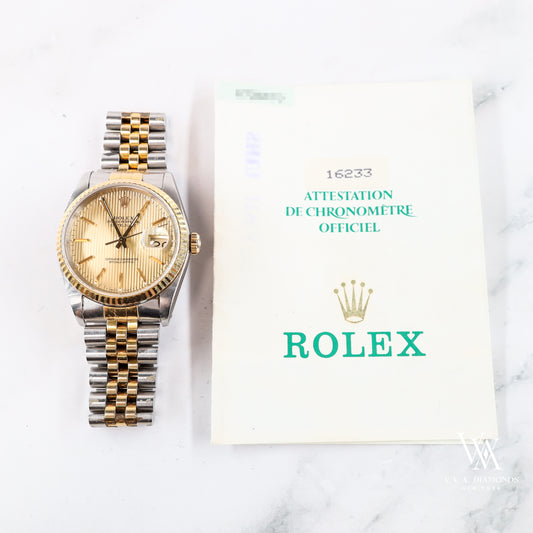 Rolex Datejust 16233 with Paper