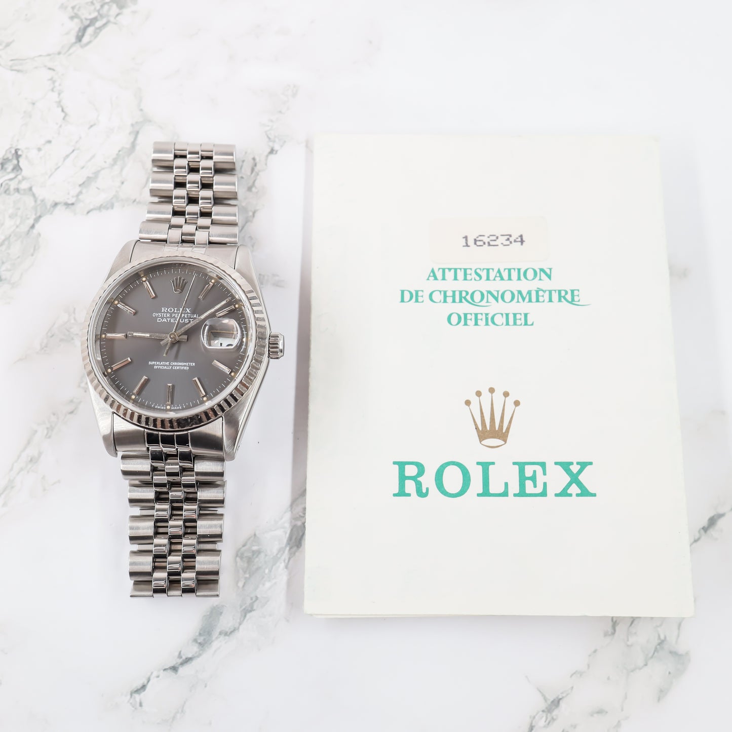 Rolex Datejust 16234 with Paper