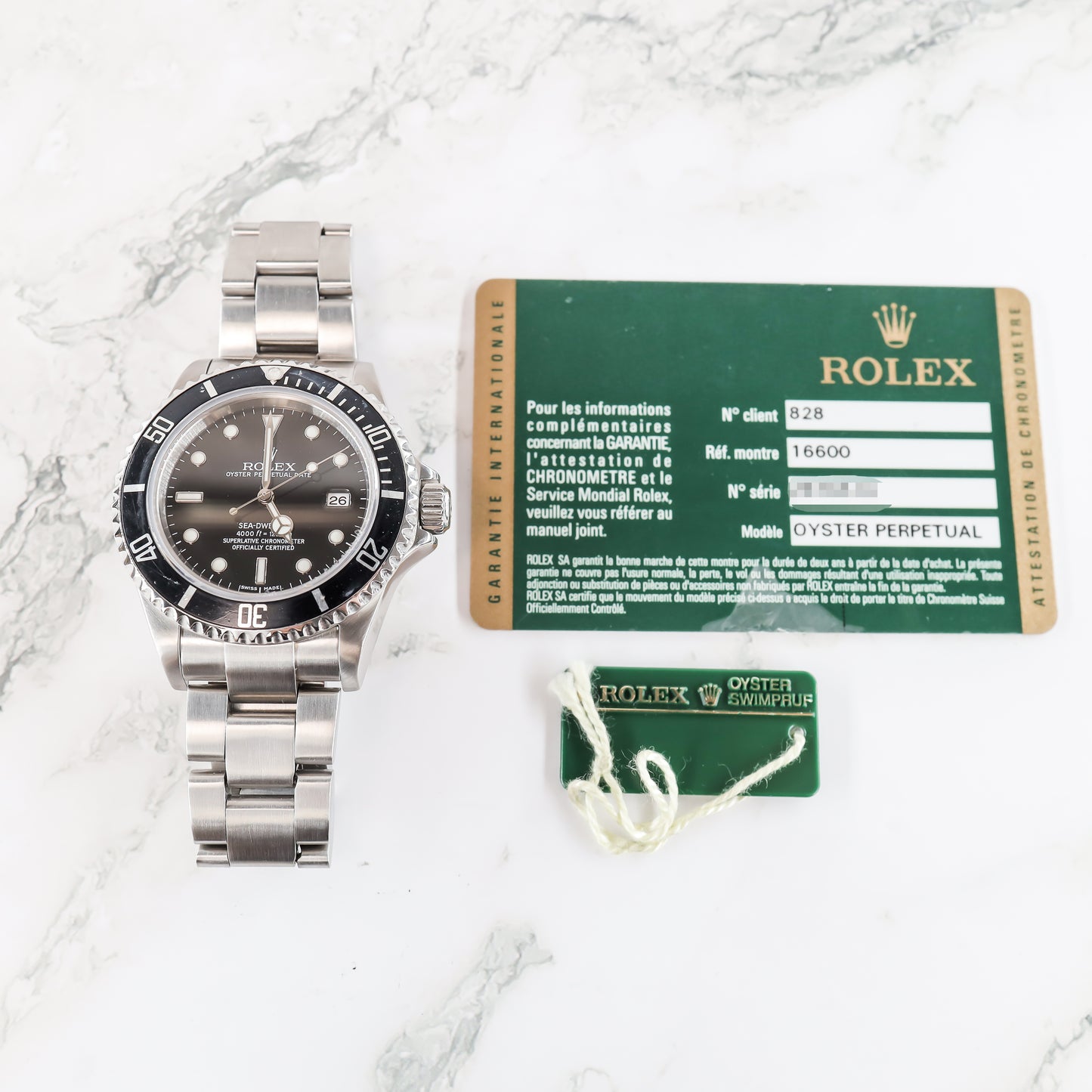 Rolex Sea-Dweller 16600 with Card