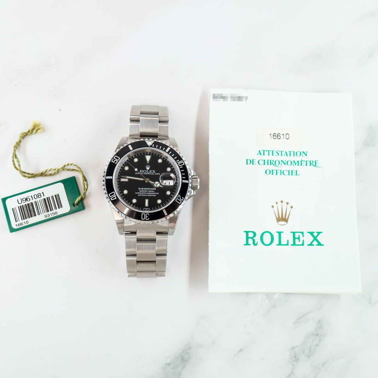 Rolex Submariner 16610 with Paper