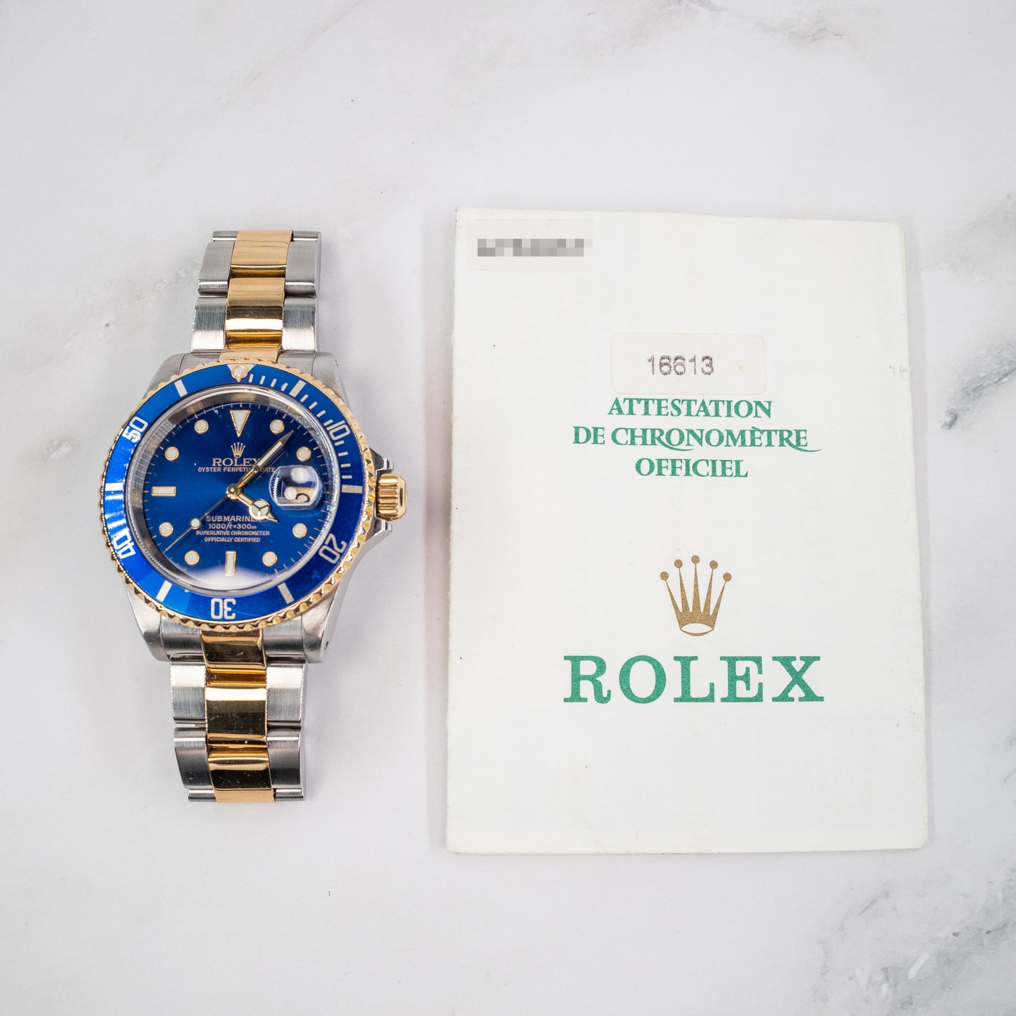 Rolex Submariner 16613 with Paper