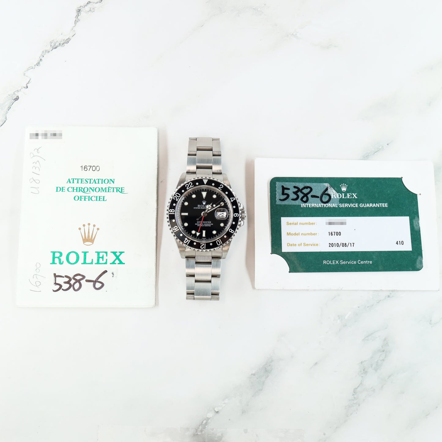 Rolex GMT-Master 16700 with Card and Paper