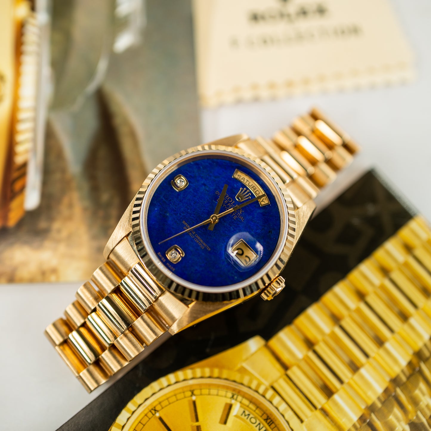 Rolex Day Date 18238 Lapis Lazuli with Box