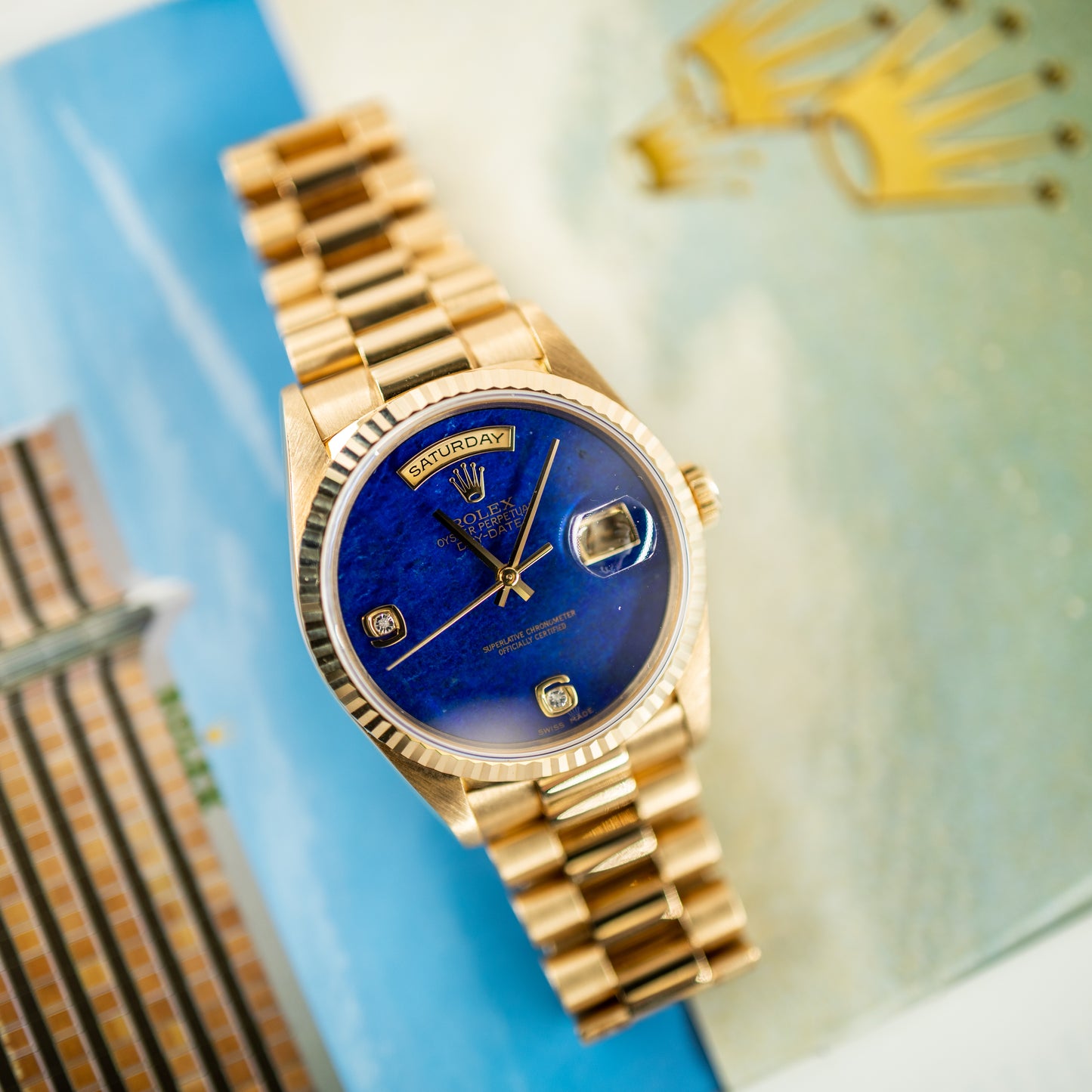 Rolex Day Date 18238 Lapis Lazuli with Box