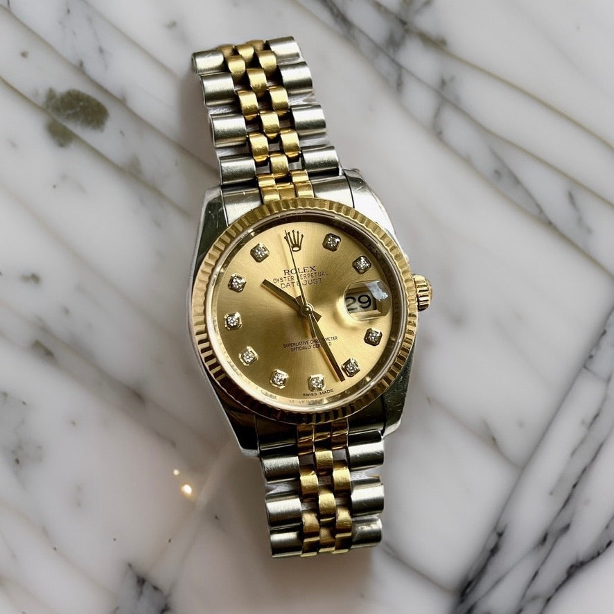 Rolex Datejust — Champagne Diamond Dial