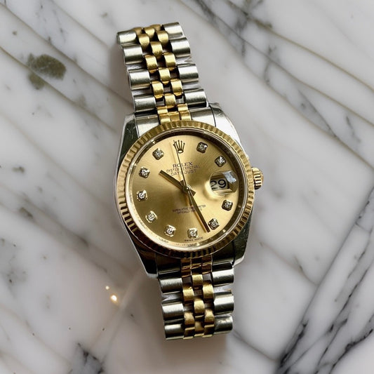 Rolex Datejust — Champagne Diamond Dial