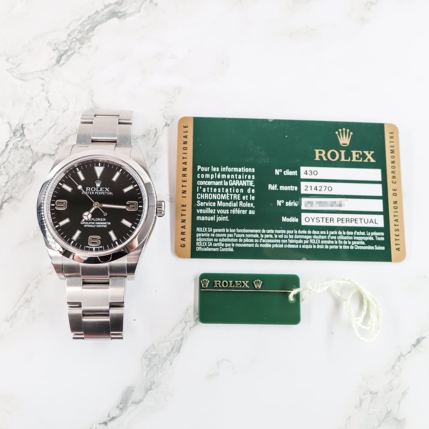 Rolex Explorer 214270 with Card