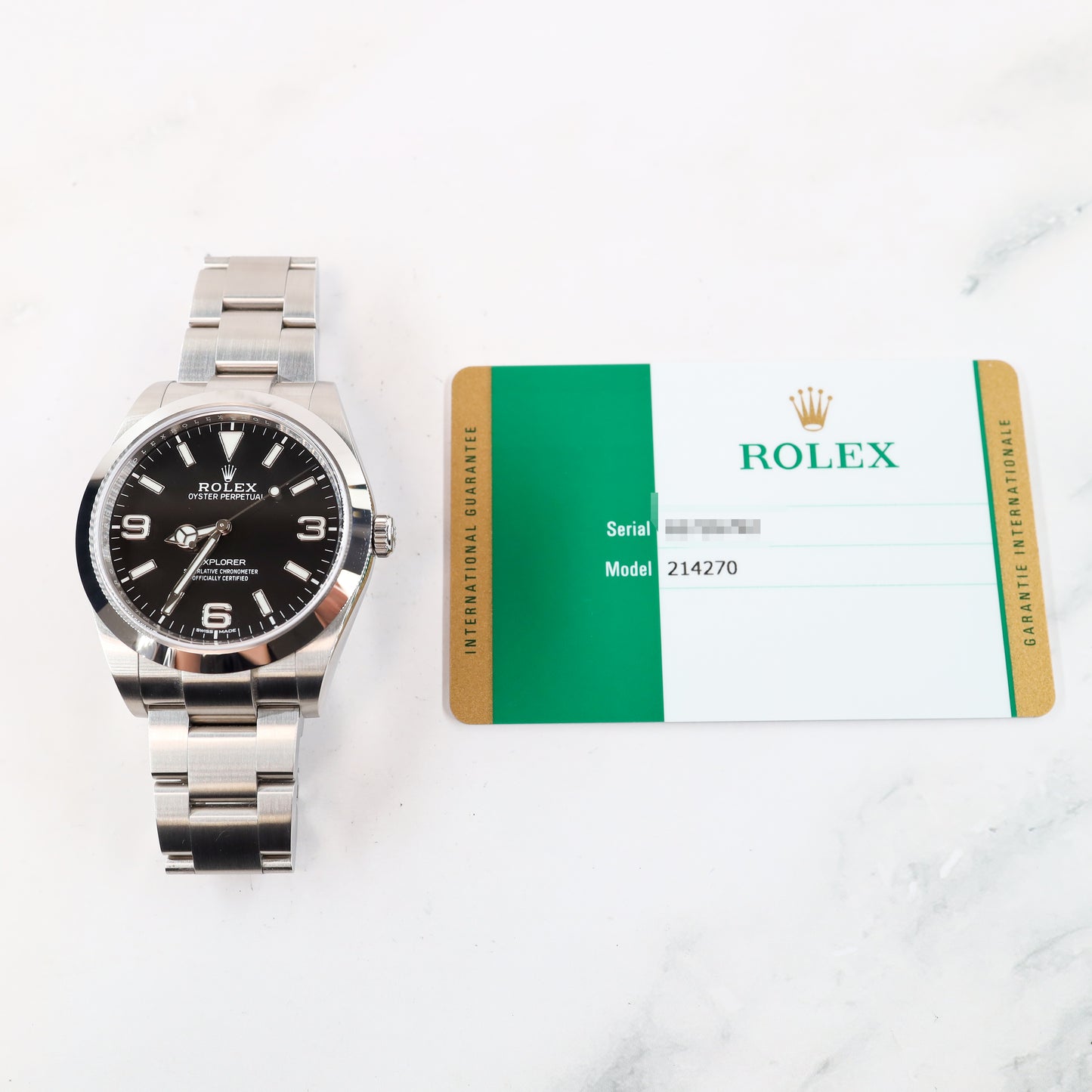 Rolex Explorer 214270 with Card