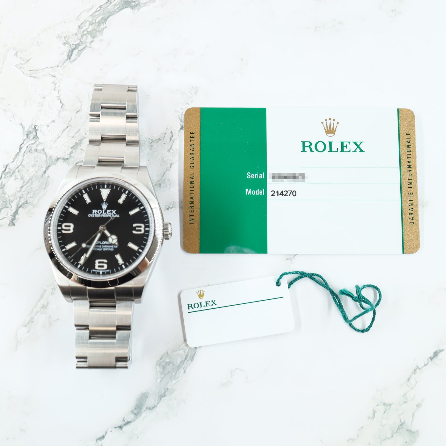 Rolex Explorer 214270 with Card