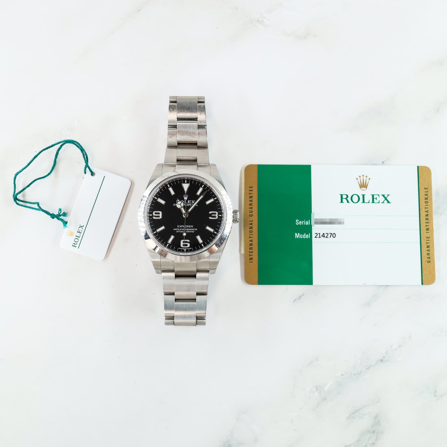 Rolex Explorer 214270 with Card