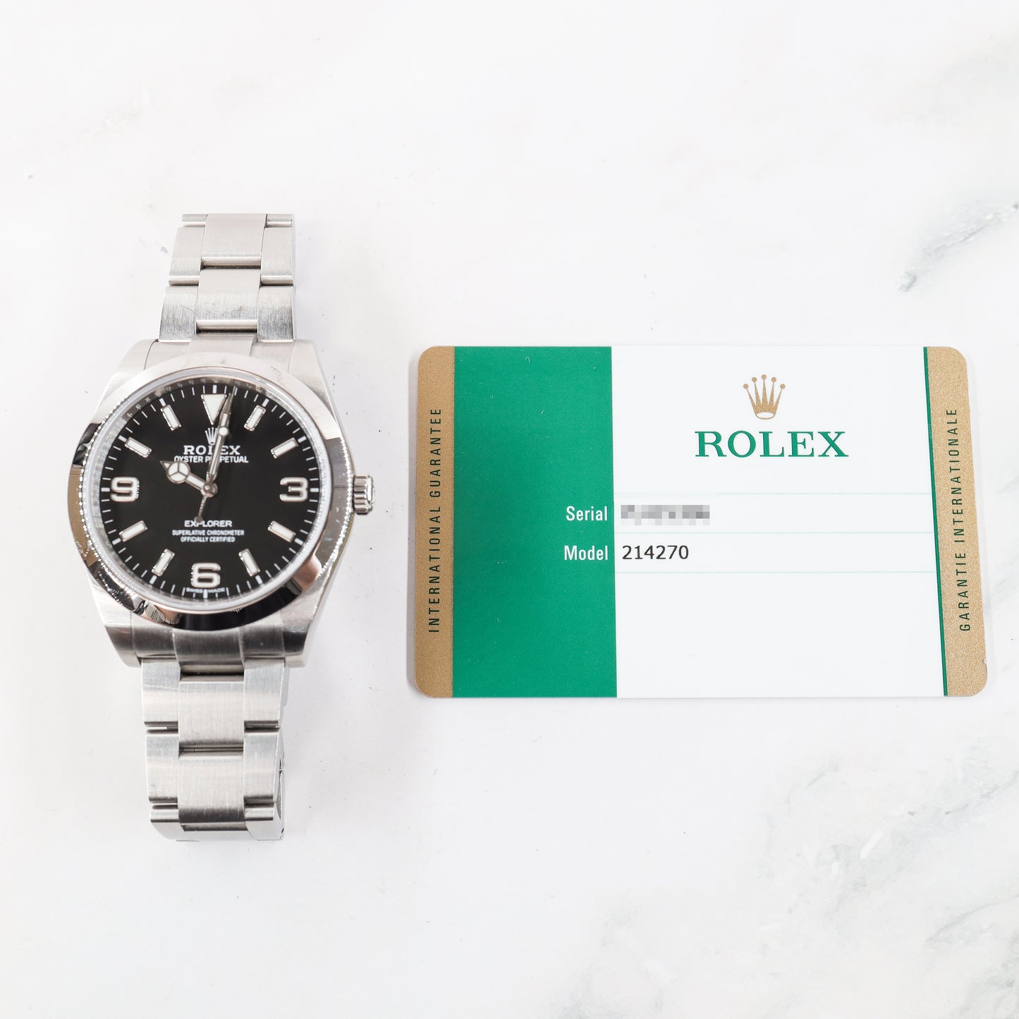 Rolex Explorer 214270 with Card