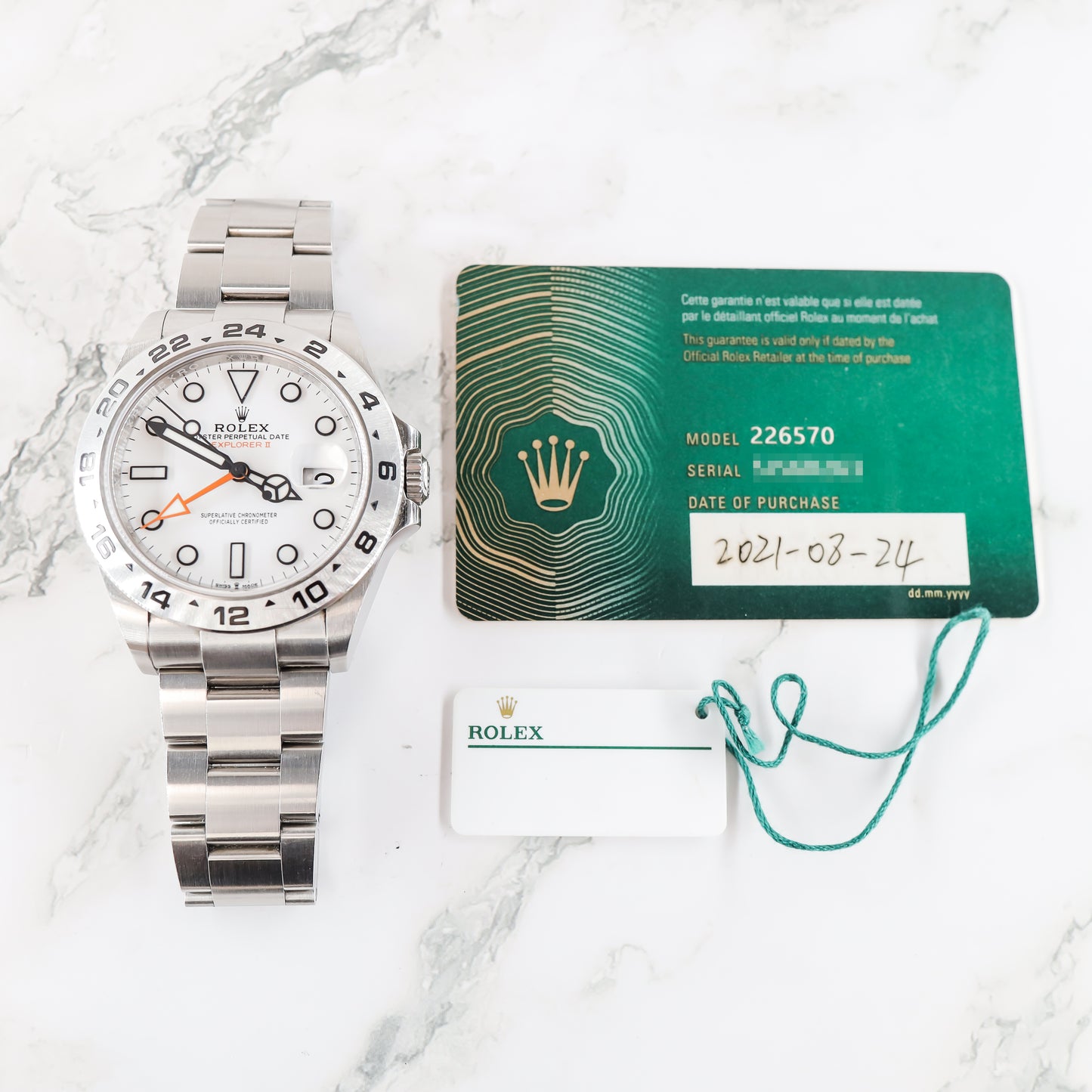 Rolex Explorer II 226570 with Card