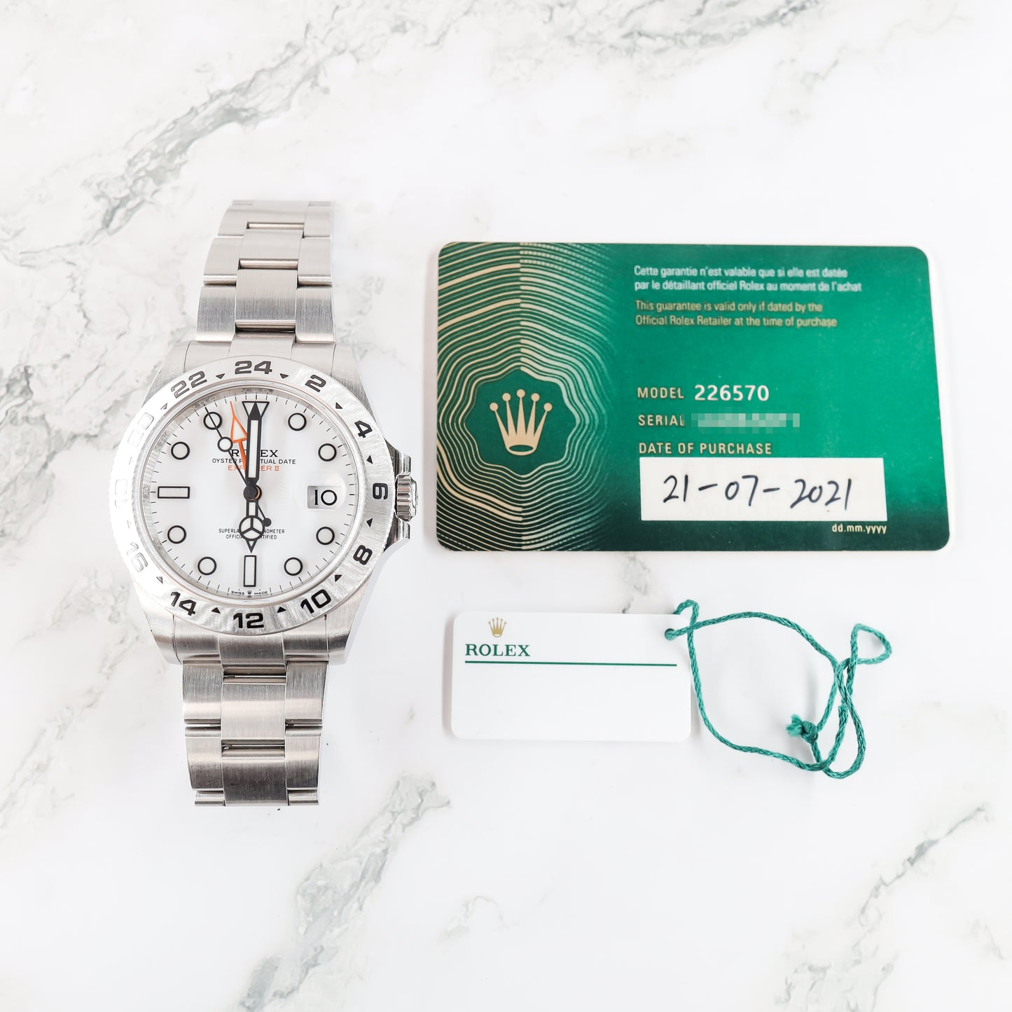 Rolex Explorer II 226570 with Card