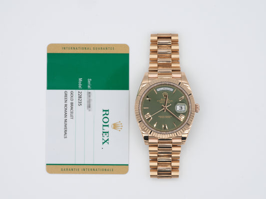 Rolex Day-Date 228235 with Card